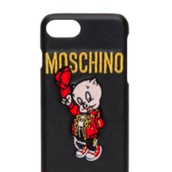 SS19 Moschino Looney Tunes Porky Pig CASE FOR iPhone 6 / 7 / 8 - Picture 5 of 5